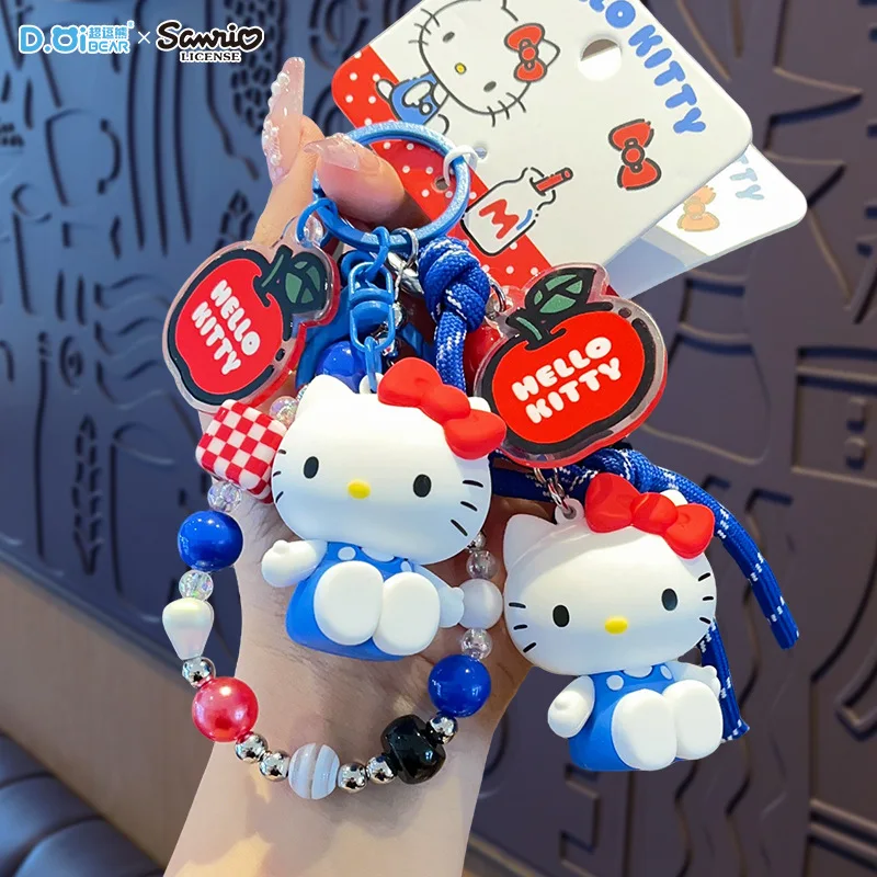 

Cartoon Trio HelloKitty Series Keychain Kawaii Backpack Pendant Japanese Creative Children's Toys Couple Holiday Gift