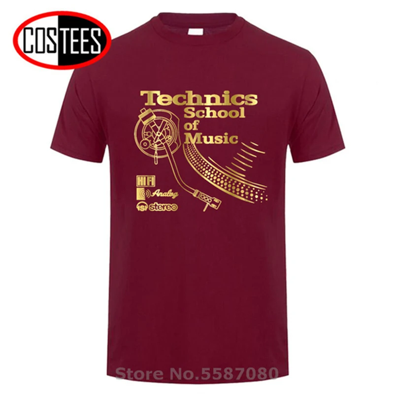 Tatooine Retro Deejay shirt Long Play tshirt Technics School of Music T shirt men Vintage DJ music T-shirt Hot Fashion Tops