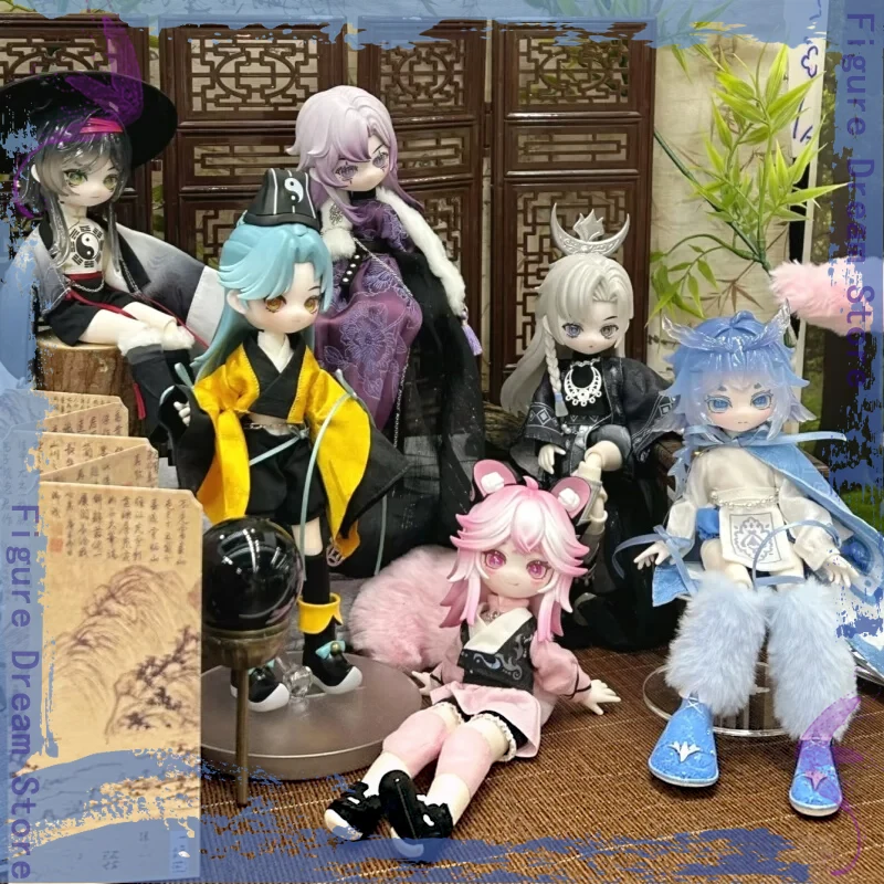 Happy Engine Whispering Night Chronicle 8‑Point BJD Articulated Doll  Chinese‑Style Trendy Collectible Figure  Desktop Ornament
