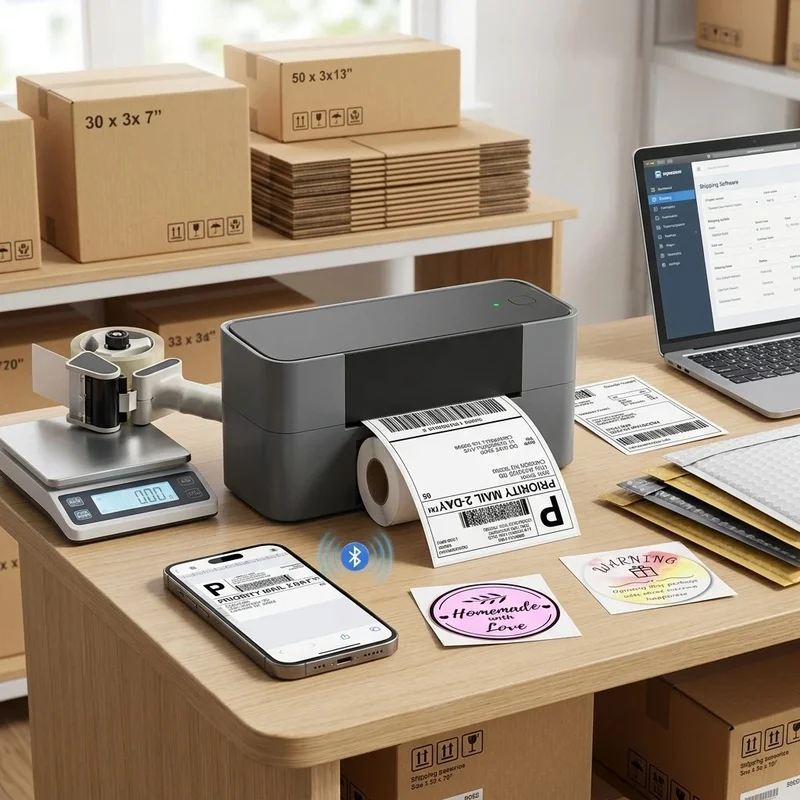 4x6 Thermal Label Printer for Shipping Package Online Business
