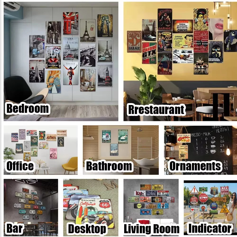 Personalized Custom Metal Tin Sign 20x30cm, Upload Your Photo Text Logo, Vintage Rounded Corner Aluminum Plaque Pre-drilled Hole view 4