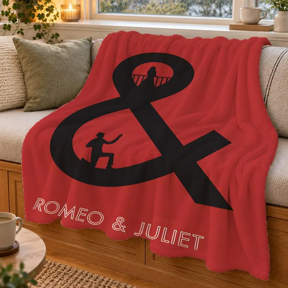 Romeo And Juliet Throw Double Sided Flannel Throw Blanket Soft Warm Washable Home Decor