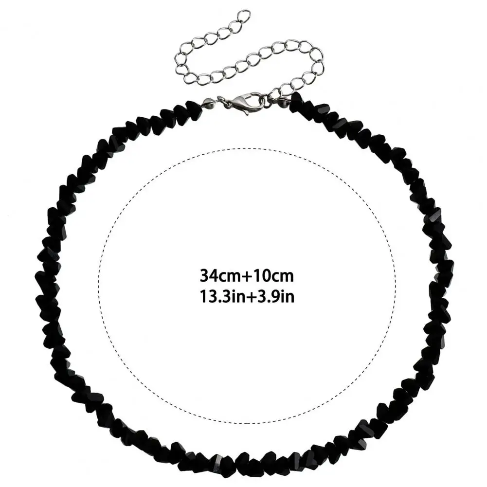 Choker Necklace Women’s Irregular Faux Necklace Adjustable Solid Color Choker with Extended Chain Lobster Clasp Party Club