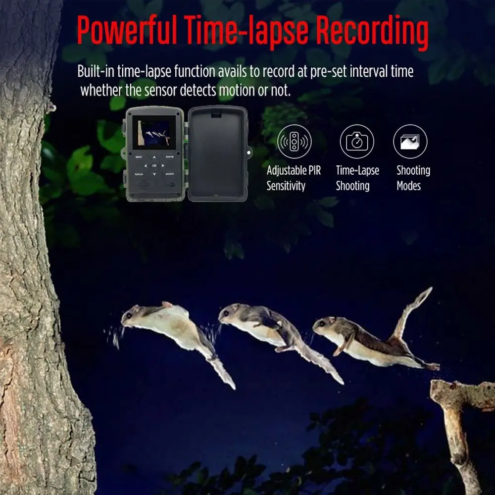 

IP66 Waterproof Infrared Trail Track Camera Fast Infrared Trigger 120° Wide-Angle Wildlife Night Vision Photo Trap 34 IR Lights