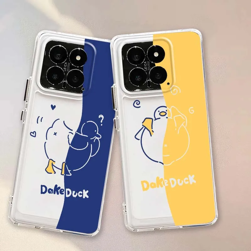 

Cartoon Duck Yellow Bow Phone Case For Xiaomi Mi 17 15 14 14T 15T 13 12 12S 11 Pro Lite Ultra Max Space Shell
