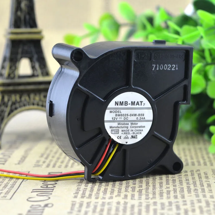 جديد الأصلي BM6025-04W-B59 DC12V 0.24A 6025 60*60*25 ملم مروحة التبريد