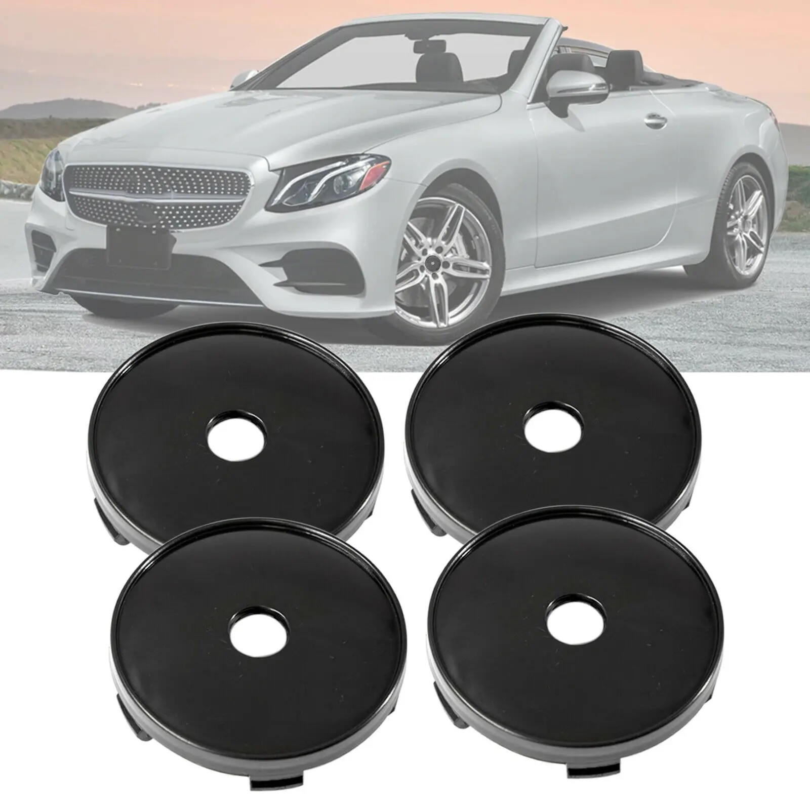 4Pcs/Kit 60mm (in:58mm) 3D Car Wheel Center Hub Cap Rim Hub Cover Automotive Wearing Parts Tyre Parts