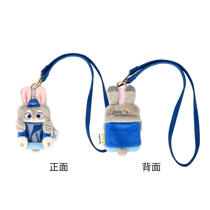 Zootopia Card Bag Judy Nick Disney Kawaii Cute Cartoon Anime Character Portable Plush Coin Wallet Chest Card Badge Bag Practical