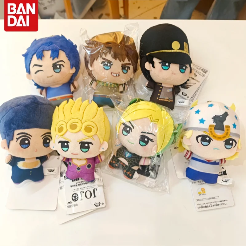 Bandai Banpresto JoJos Bizarre Adventure Plush Pendant vol1/2 Keychain Collectible Soft Stuffed Anime Doll For Display Gift
