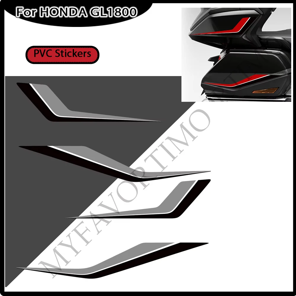 

For HONDA Goldwing GL1800 GL 1800 Motorcycle Tour Cases Panniers Luggage Trunk Bag Boxs Kit Knee Protector Stickers Decals