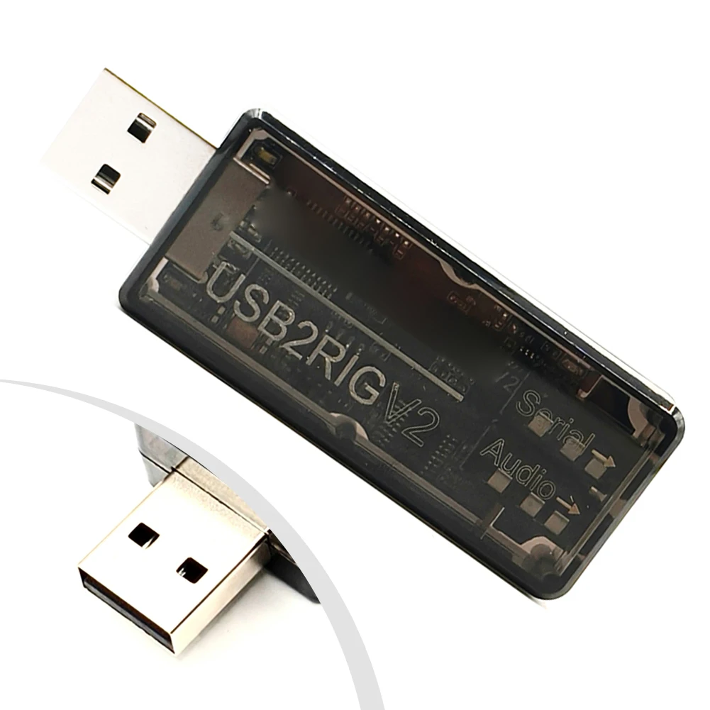 

USB2RIG V2 Radio USB Sound Card Connector Audio Adapter For Commercial Radio Computers For KENWOOD, For YAESU/ICOM