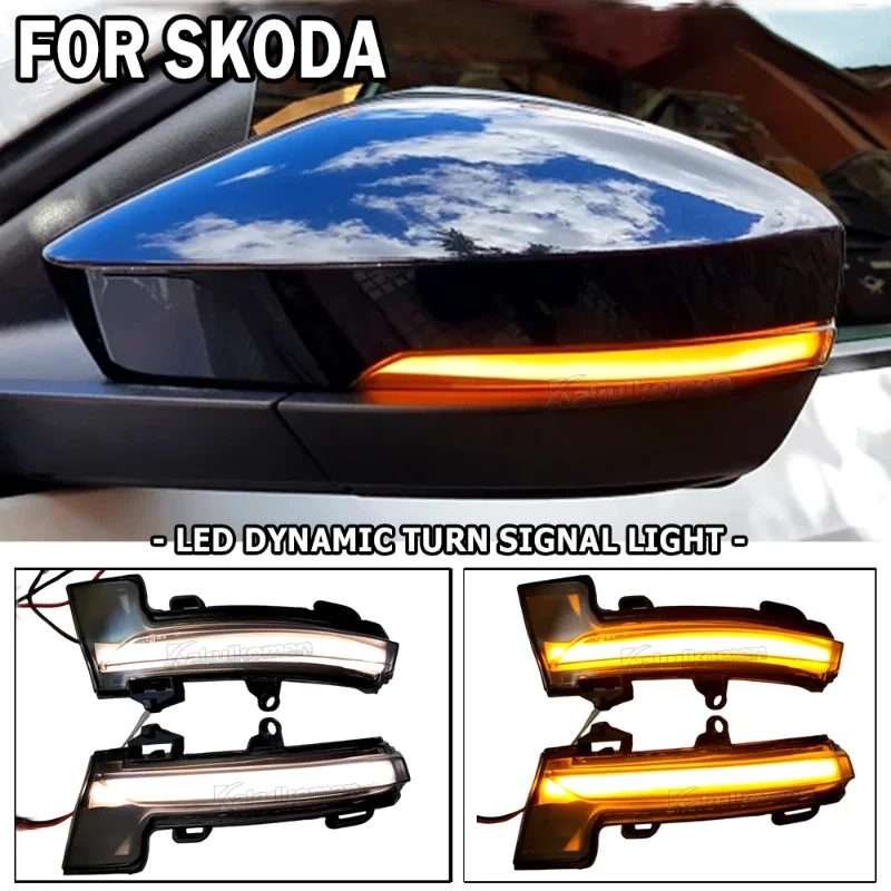 For Skoda Octavia 3 Mk3 III A7 5E Volkswagen T-roc Troc T-Cross 2014 2015 2017 2018 2019 2020 Dynamic LED Turn Signal Light