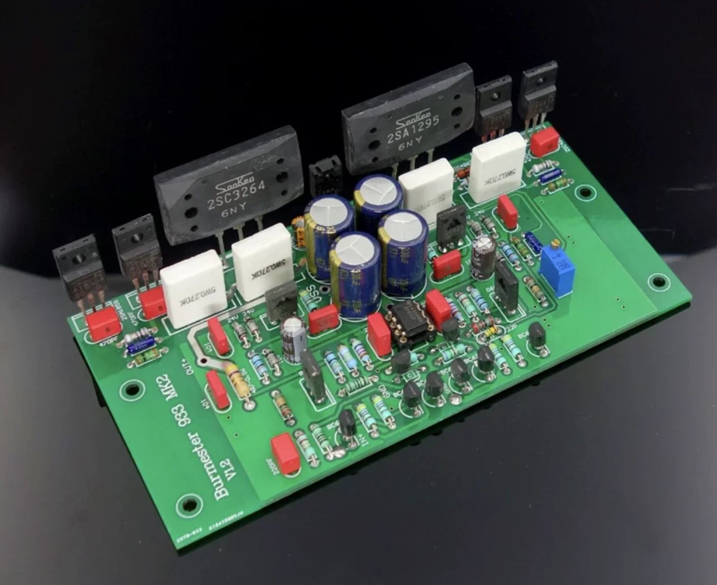 Clone Burmester 933 MK2 Amplifier Board Current Feedback Circuit Sanken 2SC3264 2SA1295 HiFi Stereo Power Amp Finished Board