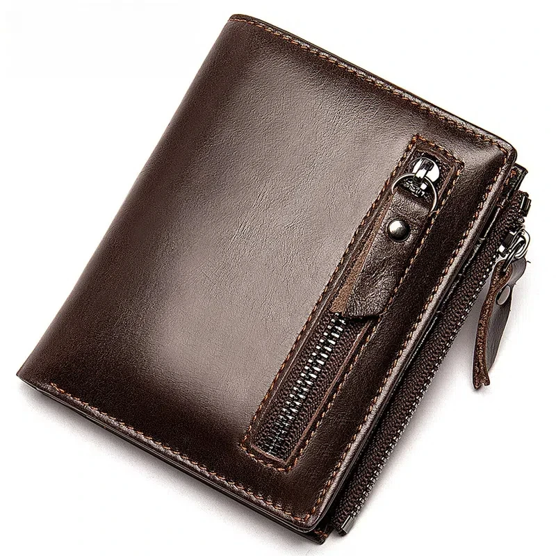 New men's retro casual leather wallet multi-functional waterproof wear-resistant all-in-one real cowhide wallet