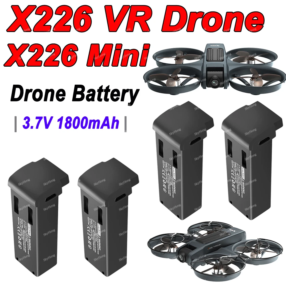 Image of Original X226/X226 VR Drone Batterie 3,7 V 1800MAh Batterie Für X226 RC Quadcopter Ersatz Batterie X226 VR Zubehör Teile