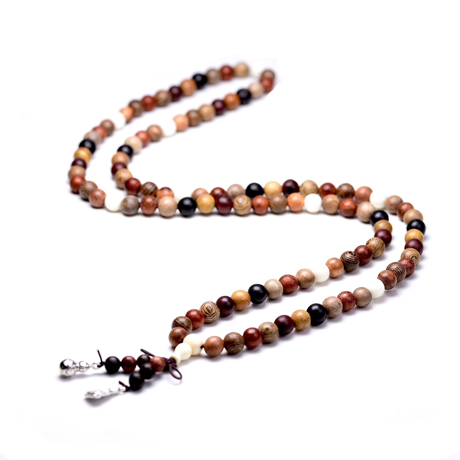 Tibetan Mix Sandalwood Buddhist Prayer Bead 108 Mala Bracelet Buddha Prayer Bangle For Women and Men Wood Beaded Jewelry