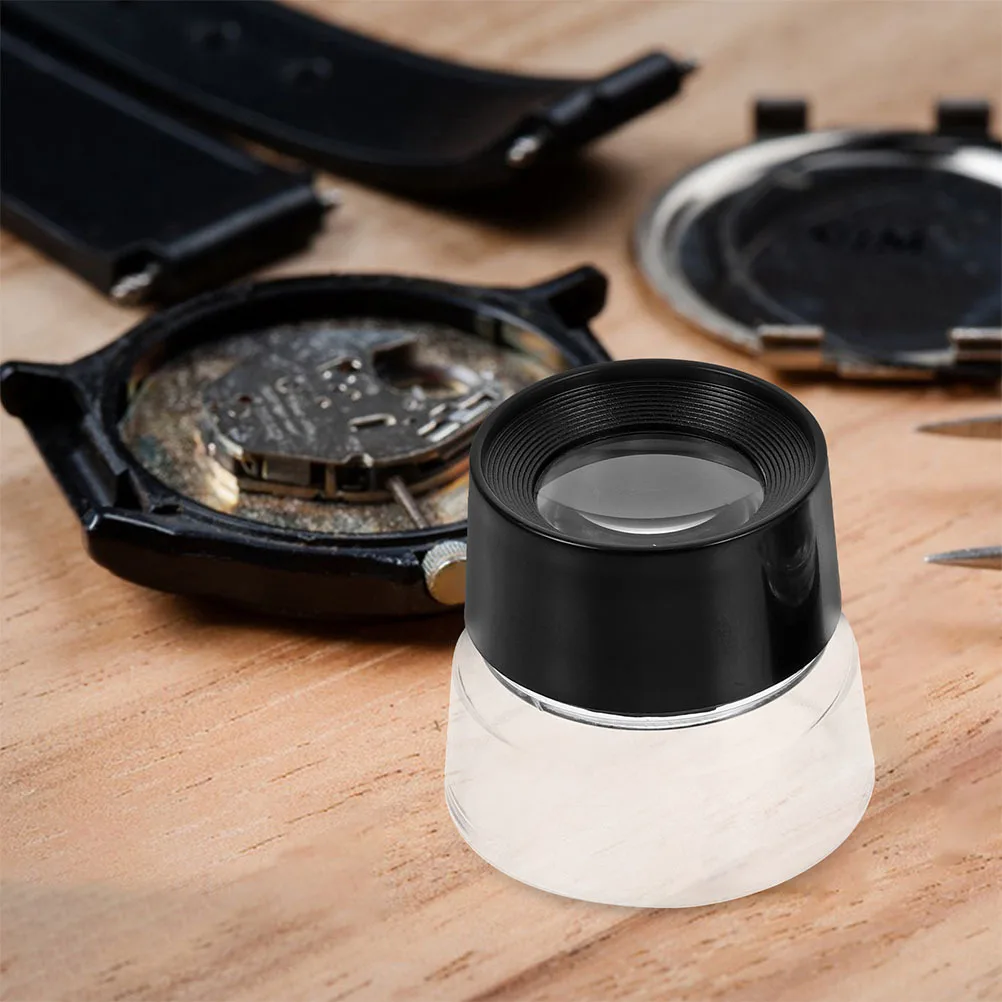 

4Pcs Jewelry Loupe Cylindrical 10x High Transparency Lens Portable Pocket Design Gemstone Watch Repair Magnifier