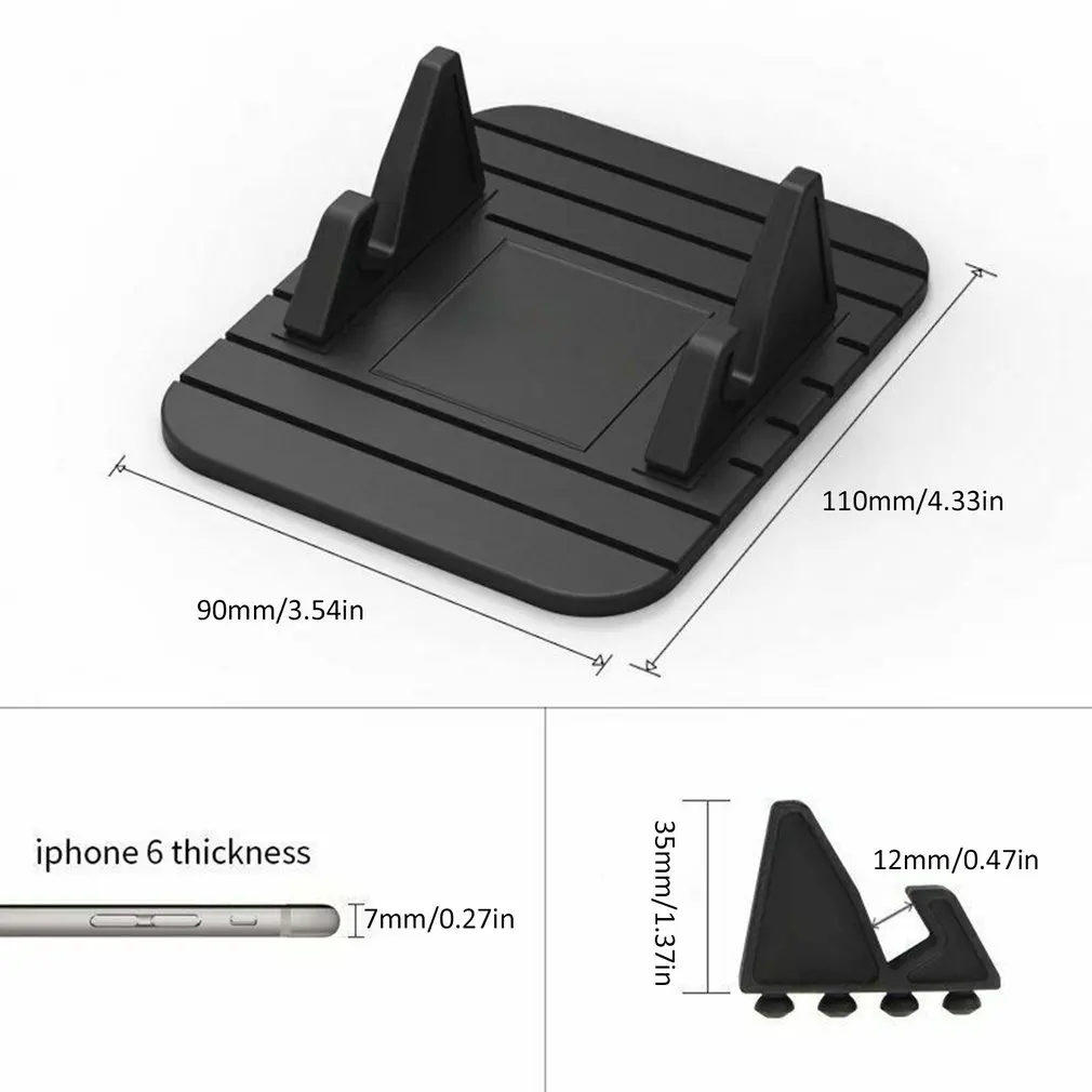รถซิลิโคนผู้ถือ Anti-SLIP MAT Pad Dashboard Stand Mount สําหรับโทรศัพท์ GPS สําหรับ iPhone Samsung Xiaomi Universal iPhone12