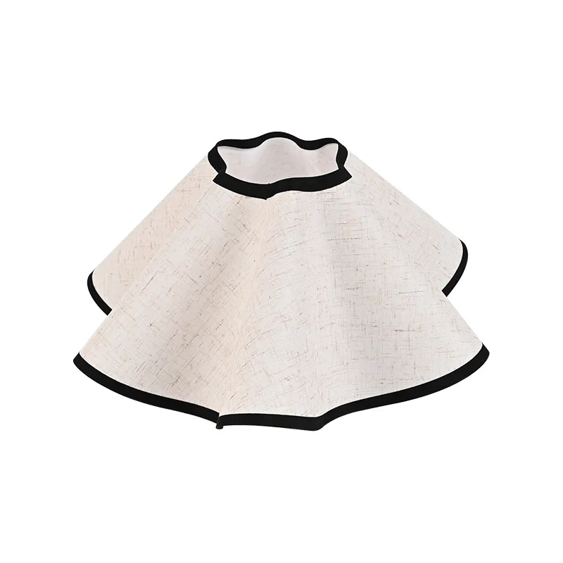 Linen Fabric Flower Pattern Lampshade Retro Homestay Table Lamp Floor Lamp Accessories