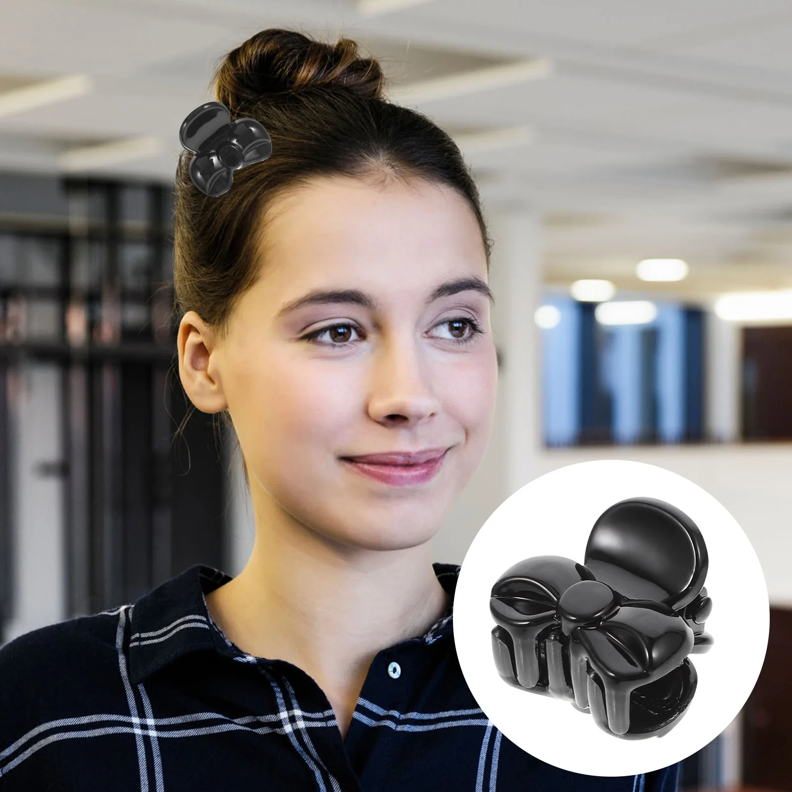 

10 шт., мини-заколки для волос, черные, легкие, прочные, нескользящие зажимы, аксессуары для волос для женщин и девочек, женские зажимы для укладки волос