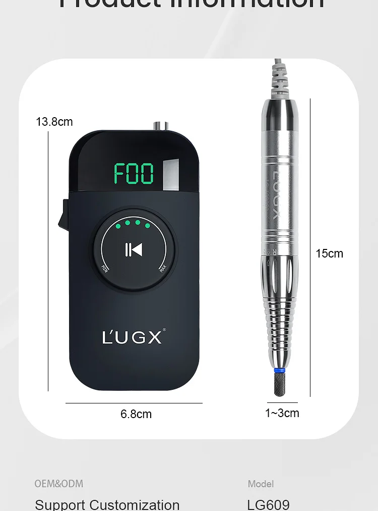 Profissional manicure elétrica máquina de broca do prego 35000rpm sem fio arquivo de unhas recarregável moedor de polimento para unhas