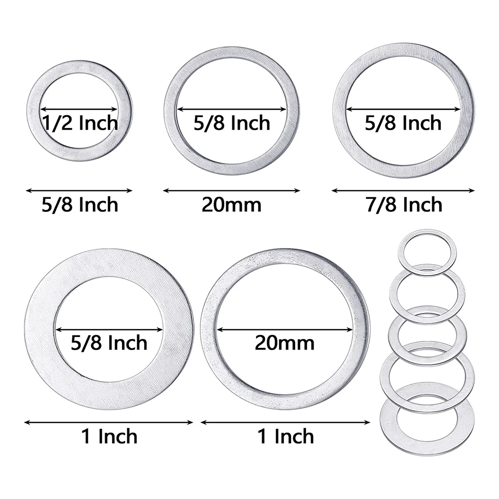 Jeu de douilles de lame de scie, anneau adaptateur de lame de scie, entretoise de lame de scie, conversion de trou intérieur de lame de marbre, 20 pièces