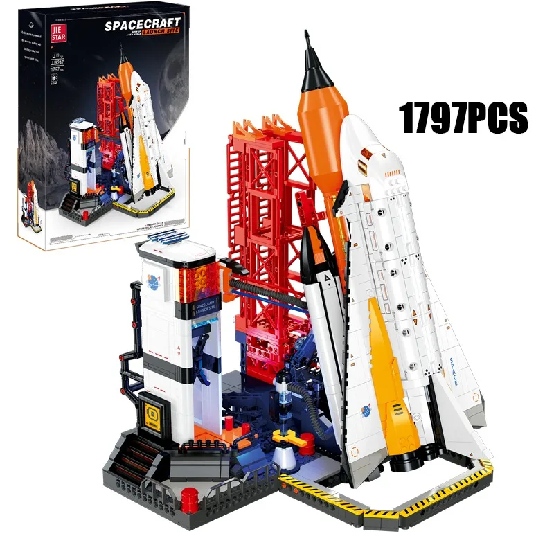 

1797PCS Or 941PCS Creative Spacecraft Launch Site F-35 Fighter Jet Flight Simulator Building Blocks Construction Bricks Toy Gift