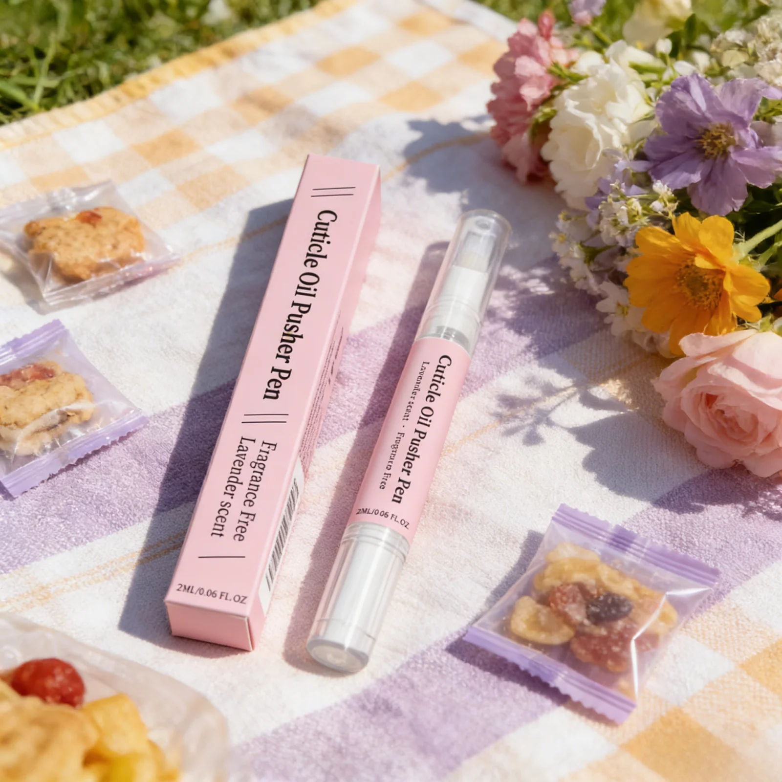 

Cuticle Oil Pusher Pen Lavender Nail Strengthening and Growth Treatment Hydrating Panthenol Jojoba Oil for Nail Cuticle Oil Pen