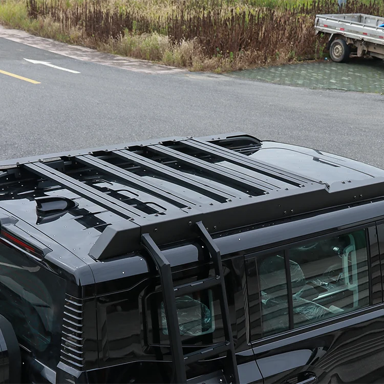 Jetour T2 Traveler Car Roof Rack Accessory-Stainless Aluminium Alloy Top with Black Powder Coating Cargo Carrier Roof Rack