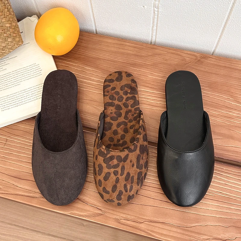 New Baotou Half Slippers 2026 Women's Fashion Multi Functional Simple Flat Shoes