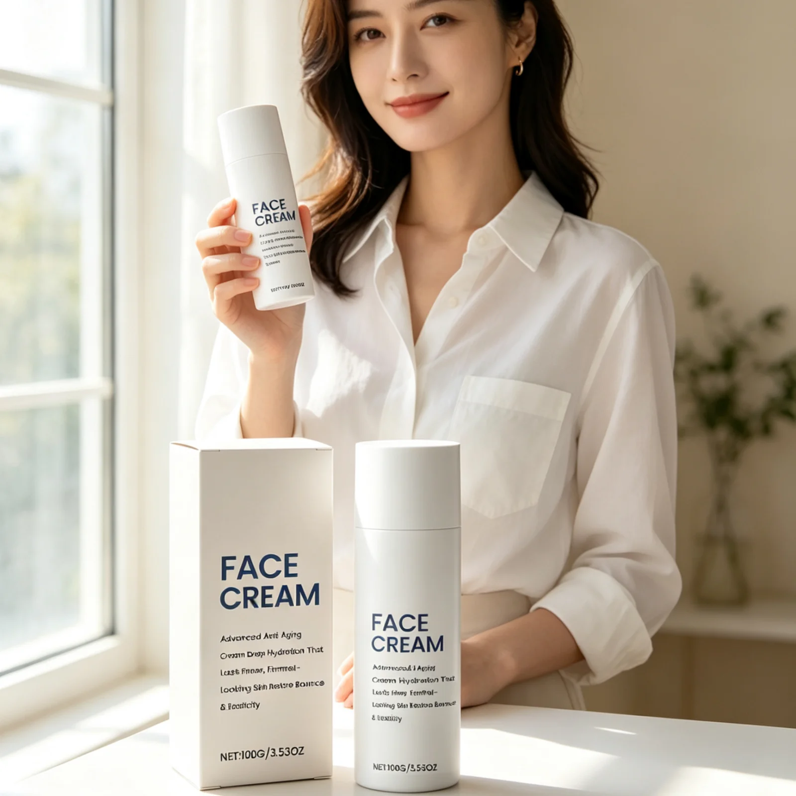 Hydrating Facial Cream Improve Dullness Skin Revitalizing Soothing Nourishing Long Lasting Moisturizing Daily Face Cream 100g