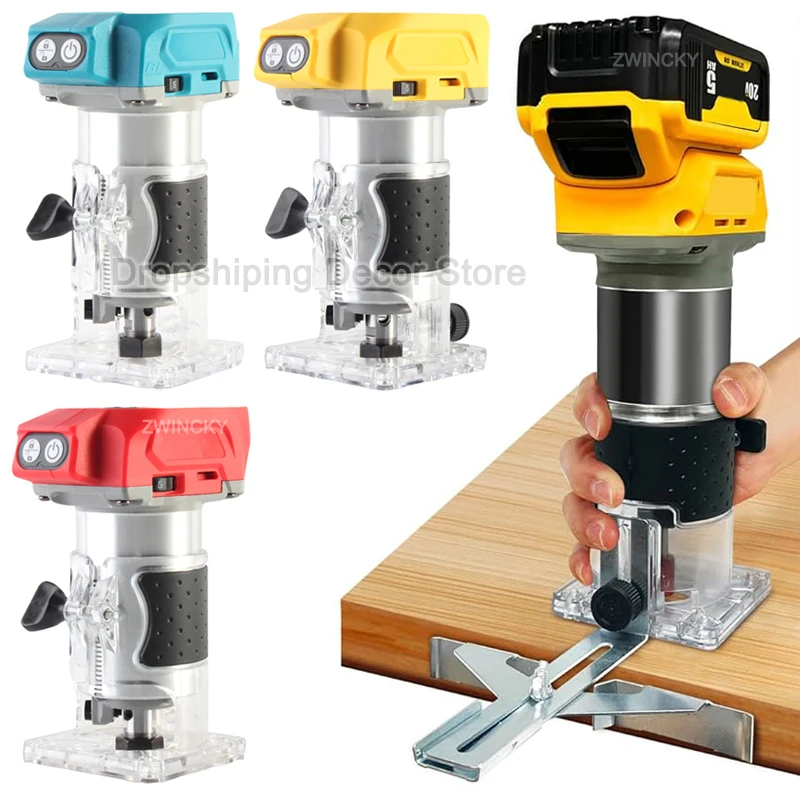 

Для Makita/Dewalt/Milwaukee 18 В аккумуляторный бесщеточный триммер 5 скоростей электрический фрезерный станок для обрезки древесины фрезерный гравировальный инструмент