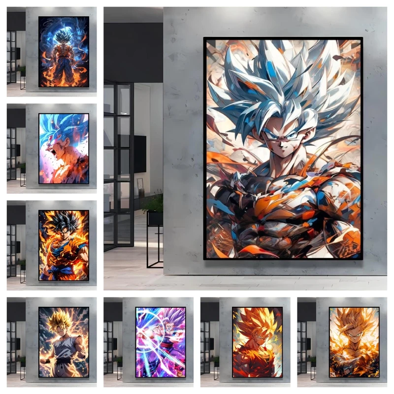 

Anime Posters Dragon Ball Goku Modern Living Room Wall Decoration High Quality Canvas Cartoon Picture HD Print Friends Gifts