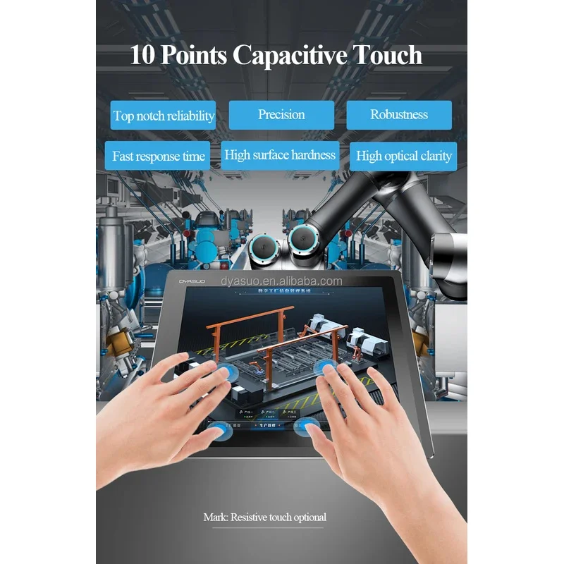 10.1 15 17.3 21,5 pollici Win Linux e Android Touch Screen senza ventola All in One Pannello computer Pc Industriale Rfid Nfc Qr