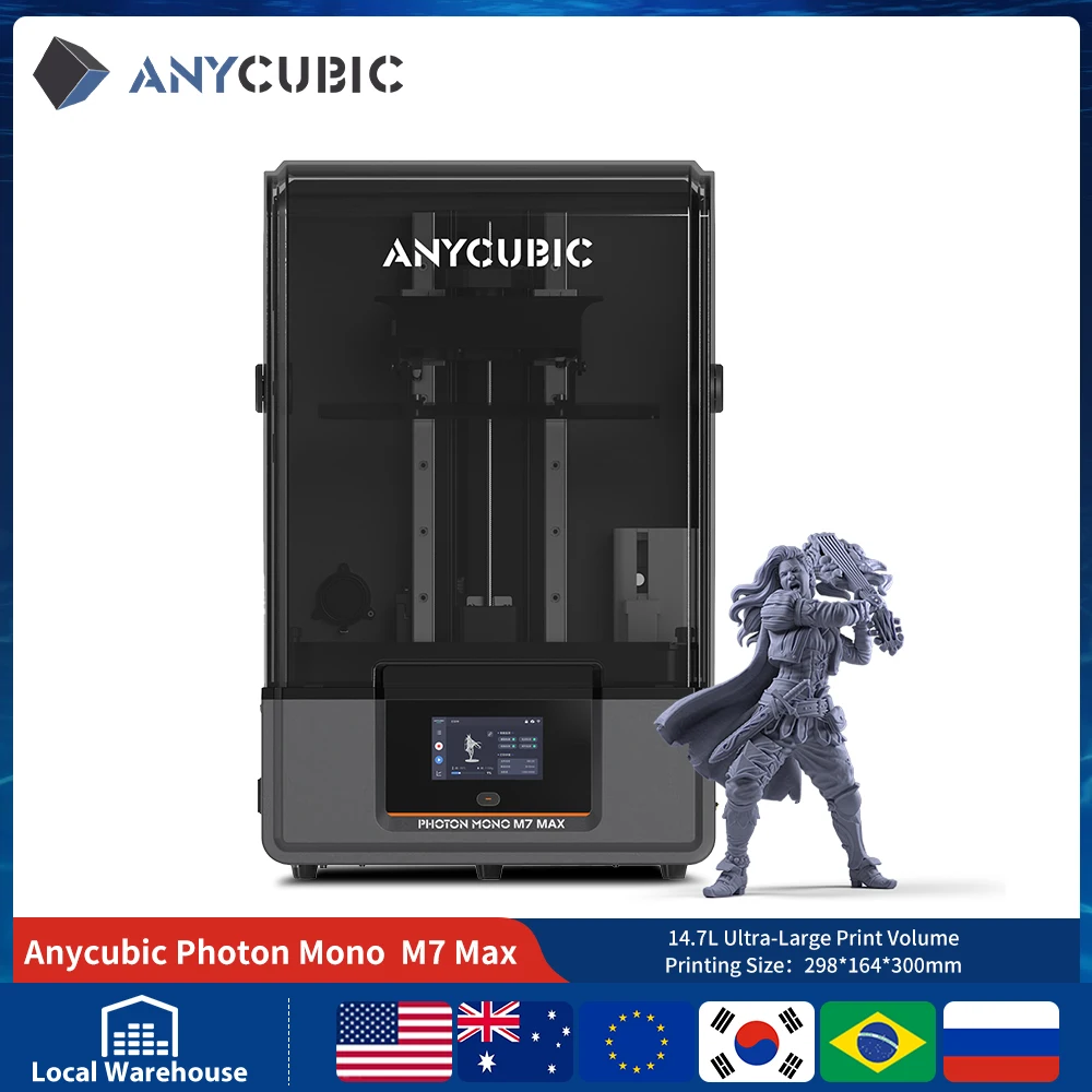 

ANYCUBIC Photon Mono M7 Max 14.7L Ultra-Large Print Volume UV Resin 3D Printer With Intelligent Release 2.0 Precision Control