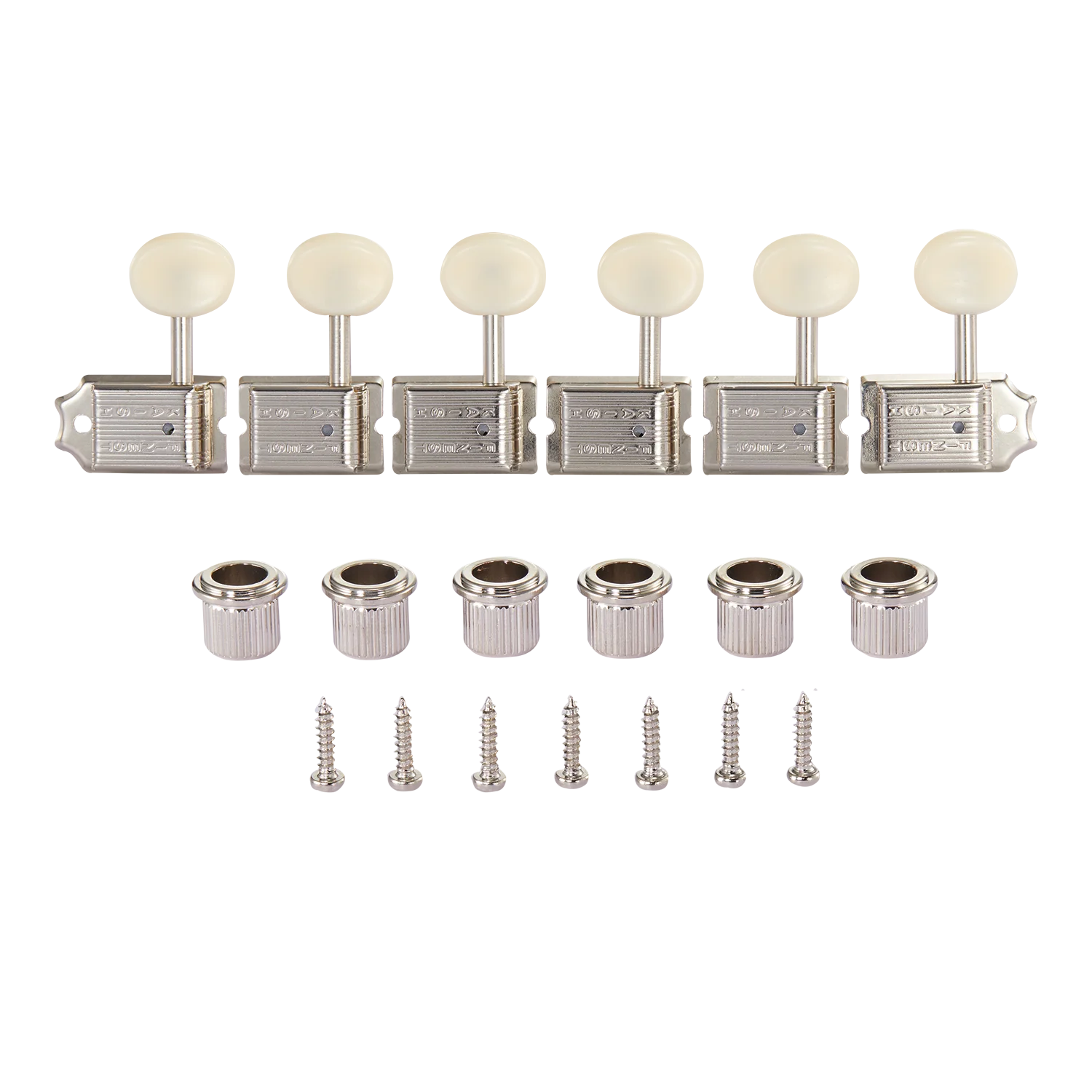 Lefty Split Shaft Vintage Guitar Tuning Keys Tuners Left Handed Machine Heads with Metal/Plastic Oval Button for Strat TELE