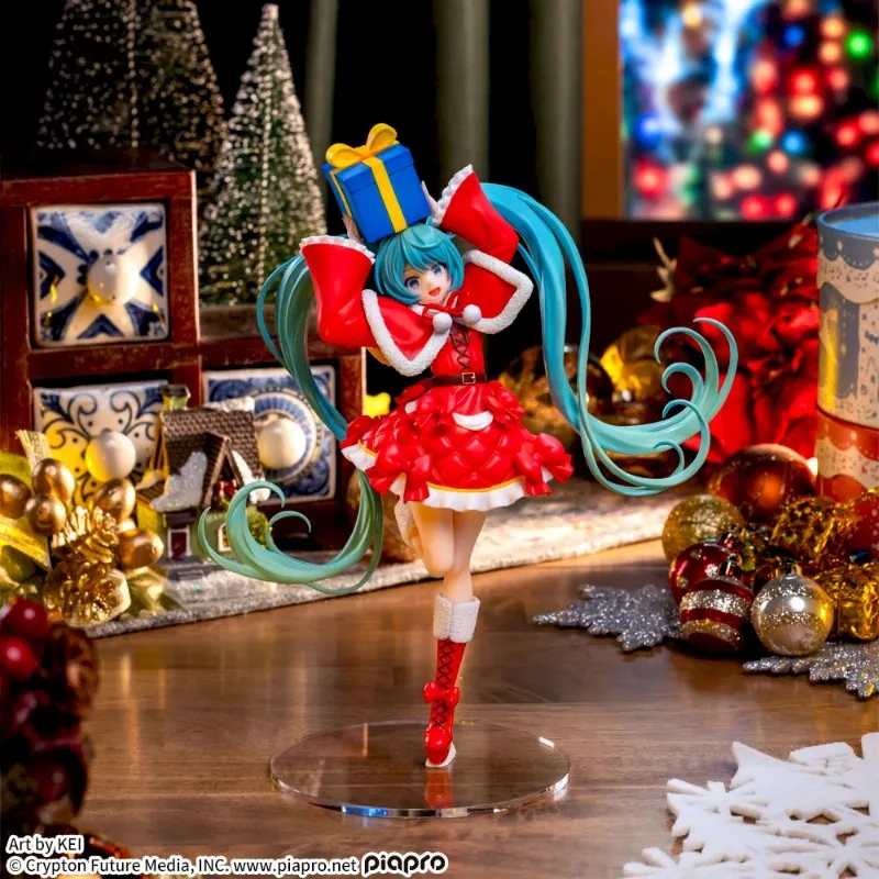 SEGA Original Genuine VocaloidPiapro Characters Hatsune Miku Luminasta Christmas 2024 Ver 19cm Model Toy Figures Cute Xmas Gifts