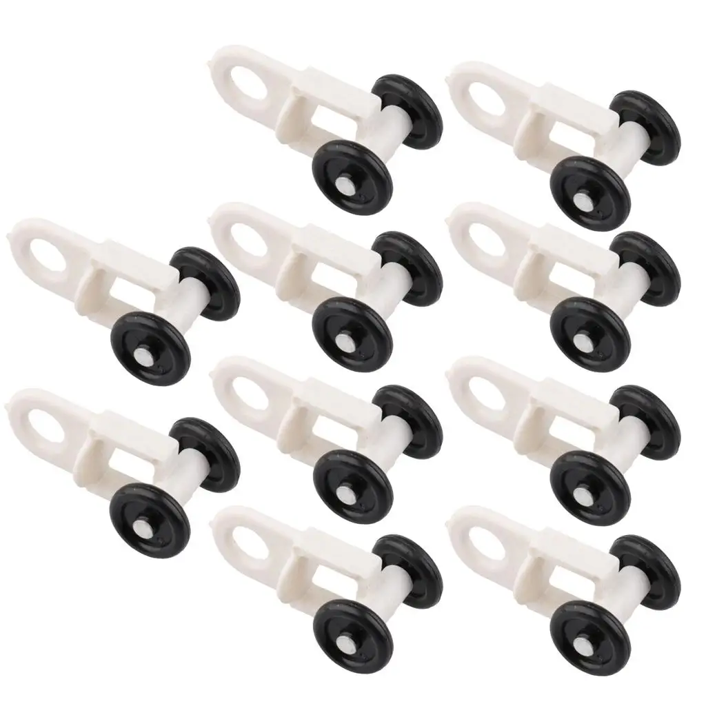 3-4pack 10Pcs Curtain Track Glider Rail Slide Rolling Runner