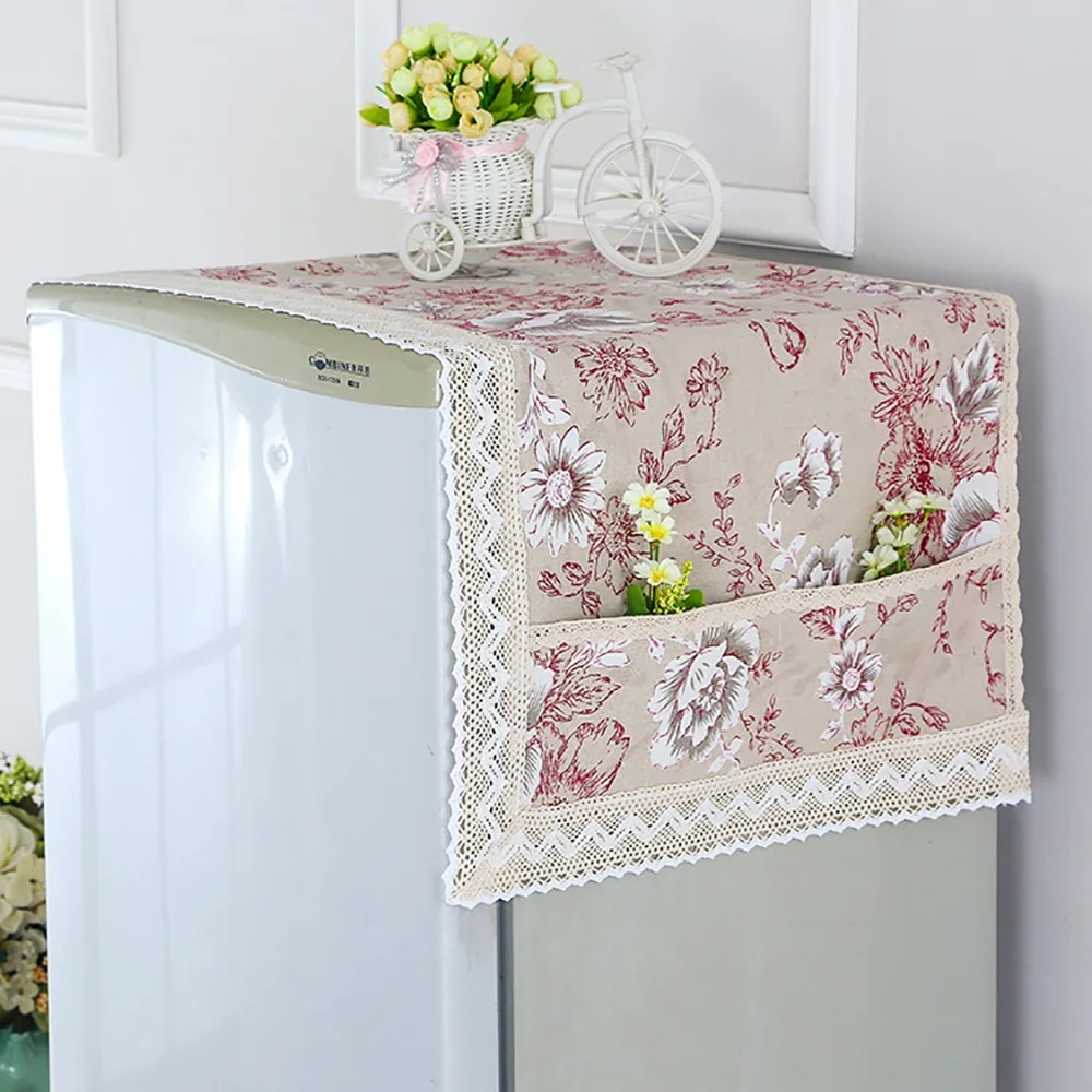 

1 шт., новый пылезащитный чехол для холодильника 55x120 см, пылезащитный с сумкой для хранения, защитный чехол для холодильника, хлопковое льняное полотенце для стиральной машины