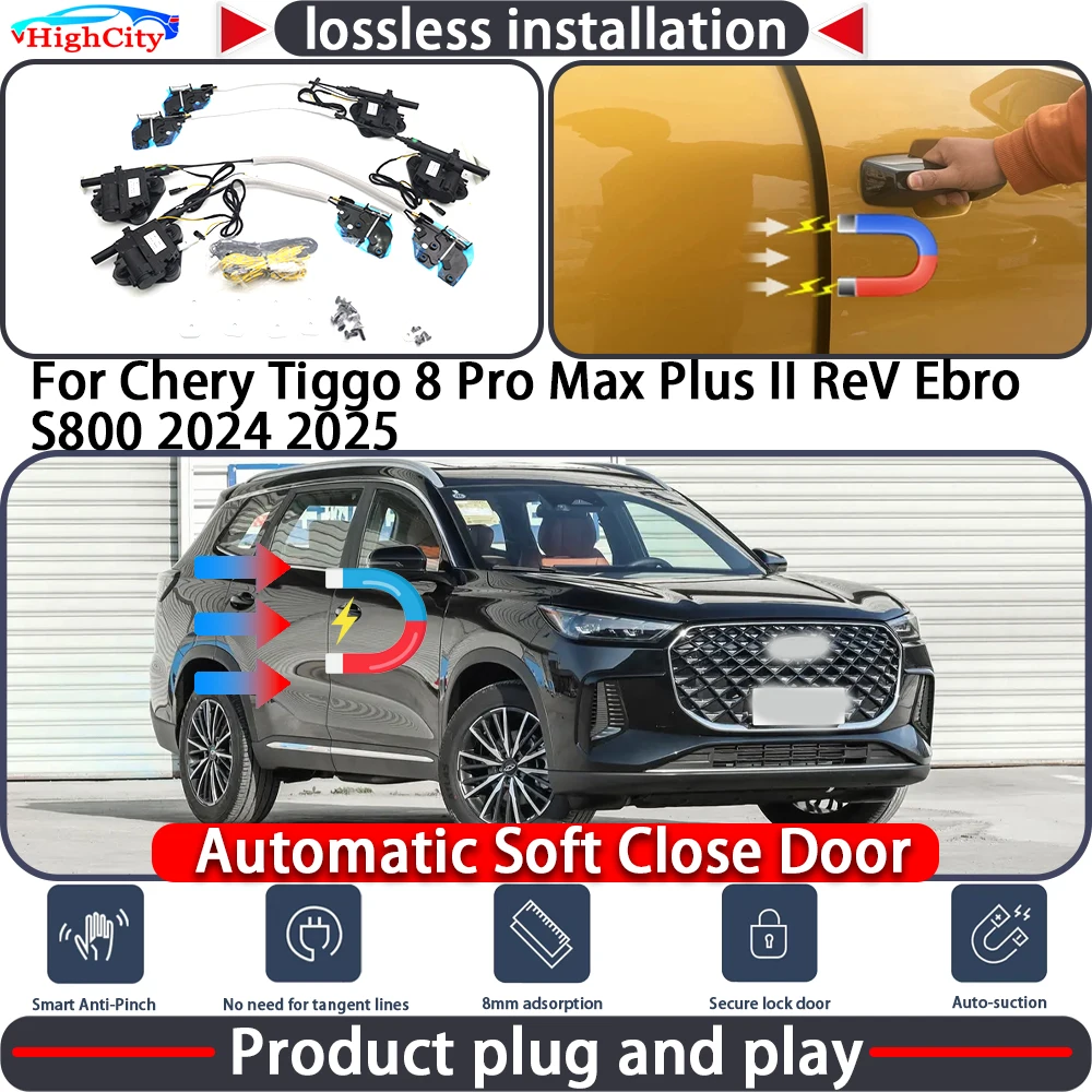 

Closing Door Lock Actuator for Chery Tiggo 8 Pro Max Plus II ReV Ebro S800 2024 2025 Soft Close Power Latch System Auto Pull