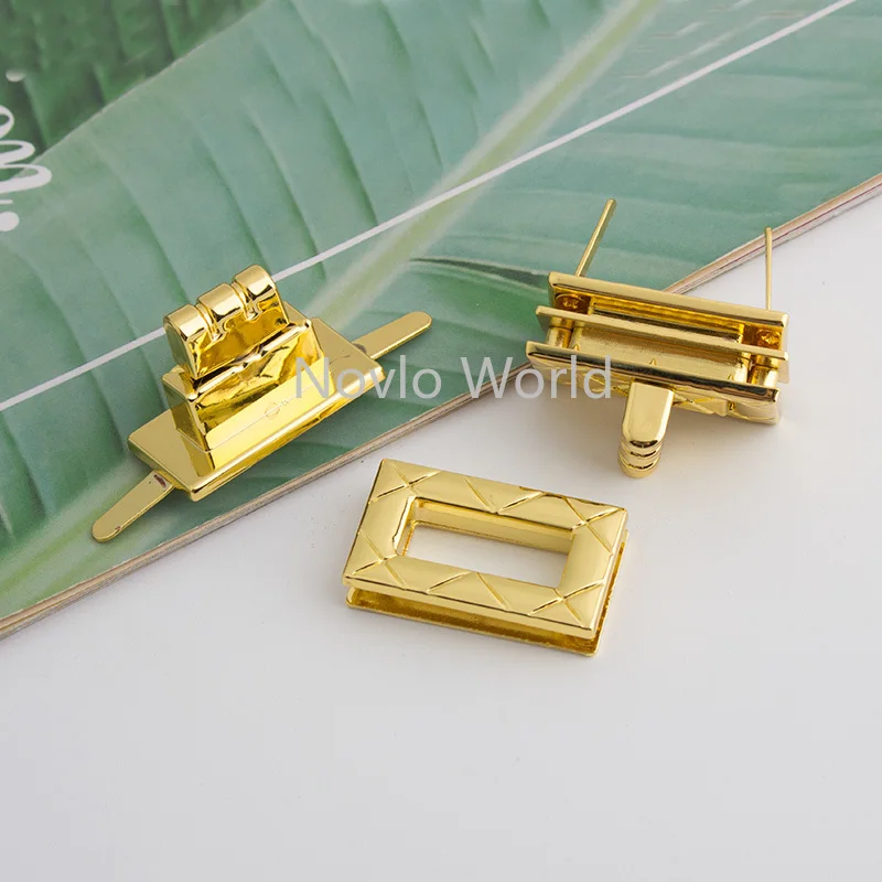 5-10-30pieces 33x19mm fashion bag rettangolare lock K gold borse lock hardware Twist lock