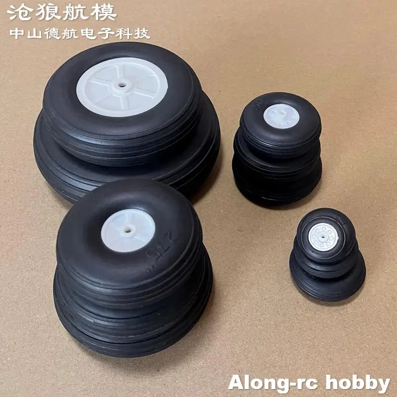 Modèles de loisirs d'avion RC, pièce de rechange pour train d'atterrissage, roue en PU, 4 pièces de 2.0 "2.25" 2.5 "2.75" ou 3.0 ", roue à trous D4/D3 de diamètre