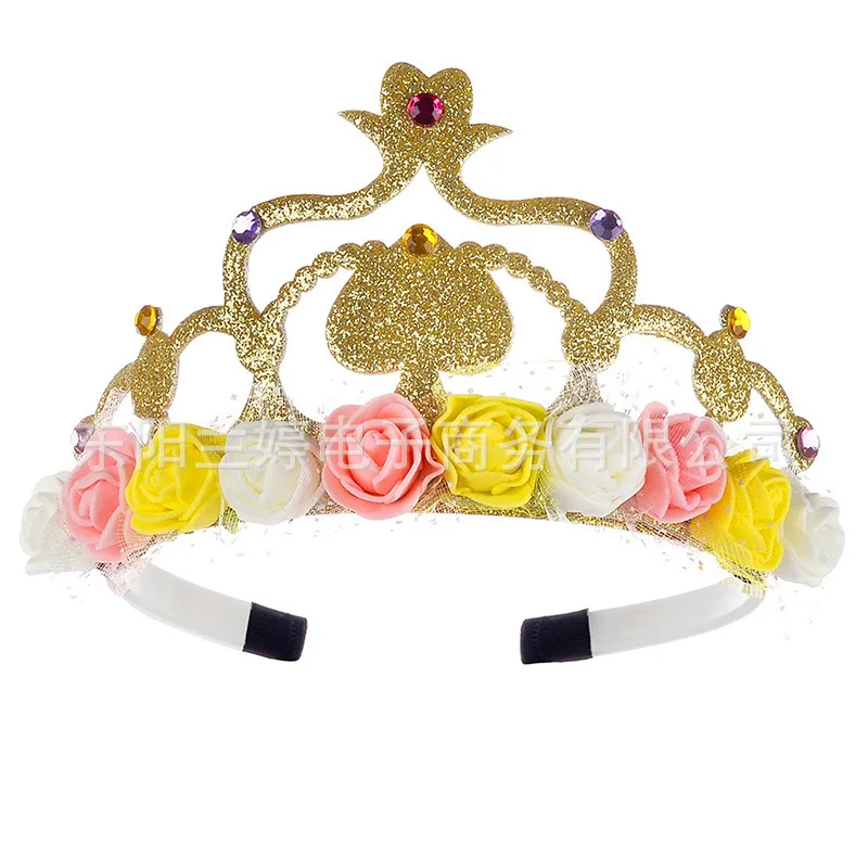 

Children's Crown Hair Accessories Mermaid Princess Starfish Crown Headband Butterfly Knot with Diamond Hair Hoop Accessories