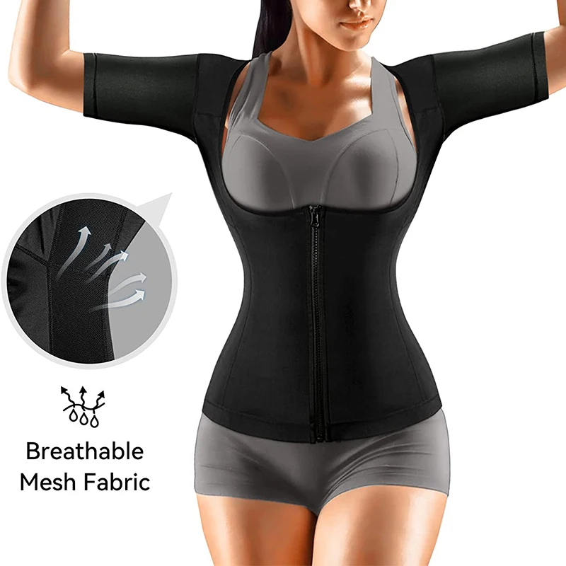 Sauna Shirt for Women Weight Loss Sauna Suit for Women Waist Trainer Sweat Vest Workout Weight Body Shaper