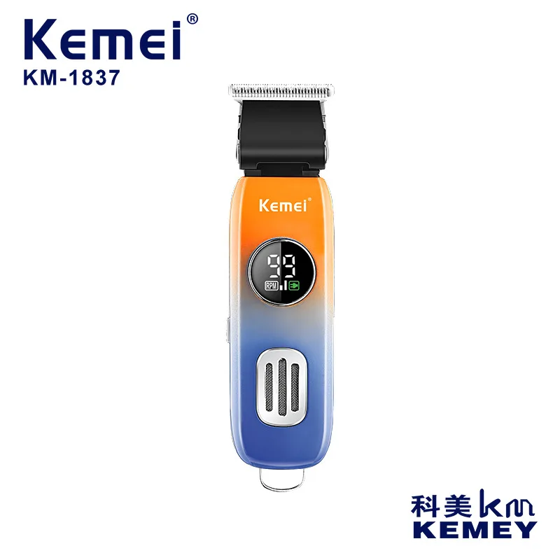 Kemei KM-1837ที่ตัดขนไฟฟ้ากันน้ำสำหรับผู้ชายแบบมืออาชีพชาร์จไฟได้