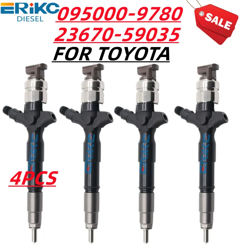 4PCS 23670-59037 23670-59036 23670-59035 Injector FOR TOYOTA 095000-978# Auto Accessory Injectors 095000-9780 9709500-978