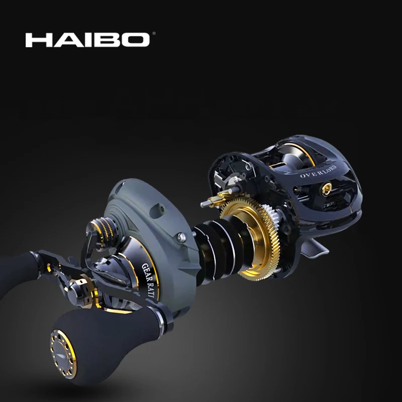 Haibo 2020 OVERLOAD Baitcasting Visserij-reel 8B + RB 5.4: 1-7.1:1 Zoetwater Zee Carretilha De Pesca Lange Casting Voor Snakehead