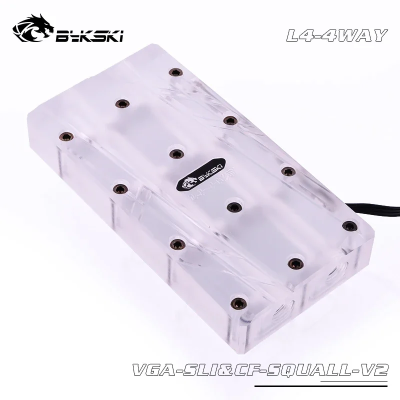 Bykski VGA-SLI&CF-SQUALL-V2 Multi-card SLI Bridge Module Acrylic Box Head SLI/CF For Graphics card