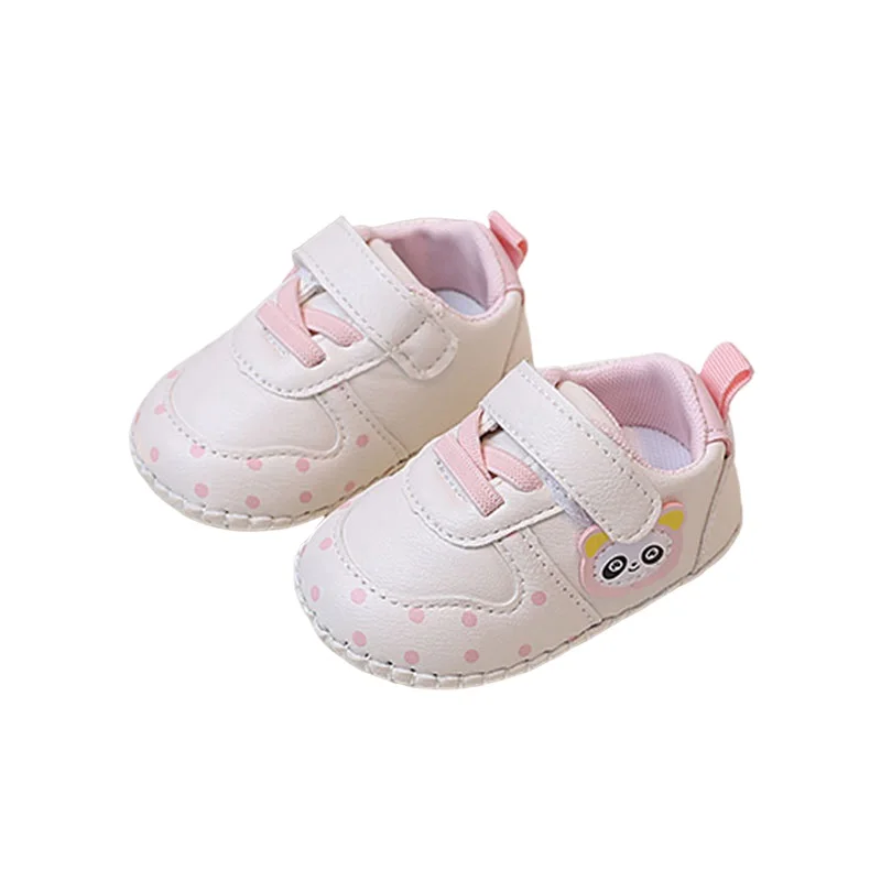 เด็กวัยหัดเดินเด็กทารกเด็กหญิงสังเคราะห์หนังแบนรองเท้าฤดูใบไม้ผลิฤดูใบไม้ร่วงการ์ตูนสัตว์รูปแบบ Anti-SLIP Soft Sole รองเท้าเด็กทารก