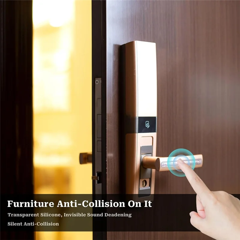 A33R-Rubber Chair Wall Protector From Chair Back,6 Pack Clear Furniture Bumpers Silicone Cabinet Door For Shower Doors, Drawer